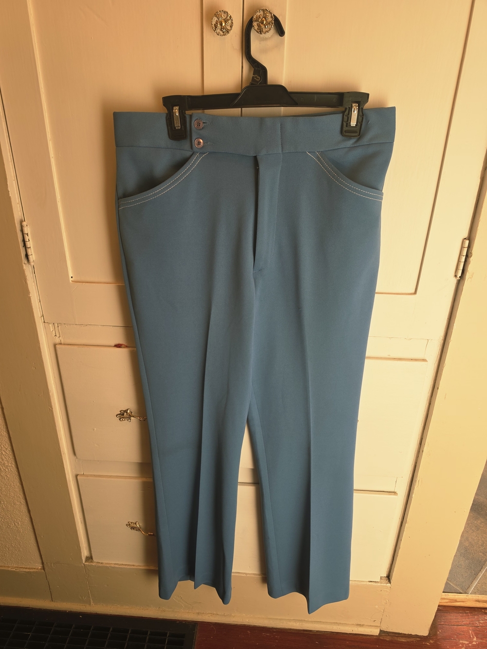 Vintage jcpenney Women's Wide-Leg Polyester in Steel Blue